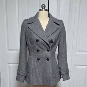 Express Women's Charcoal Pea Coat